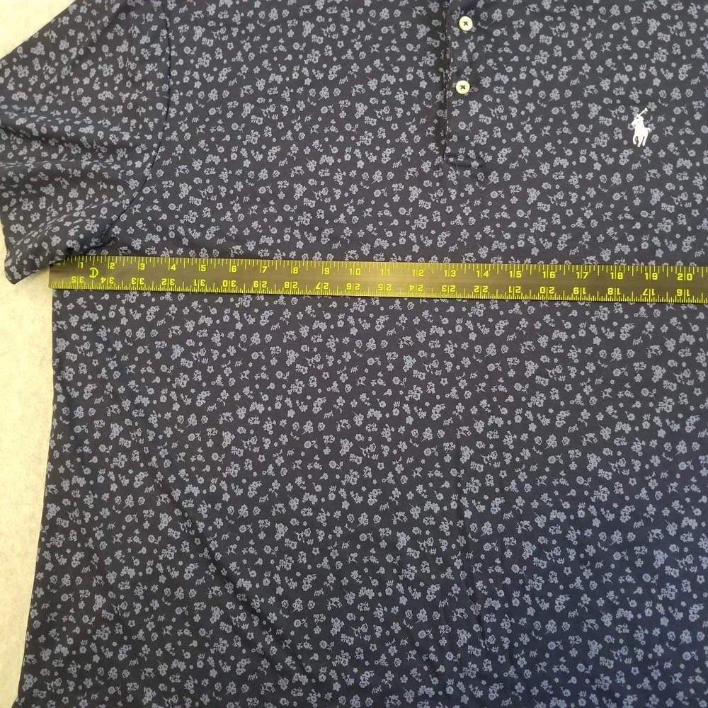 Polo Ralph Lauren Polo Shirt Mens 2XB Blue Floral Cotton Casual Classic